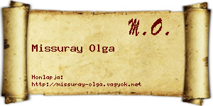 Missuray Olga névjegykártya